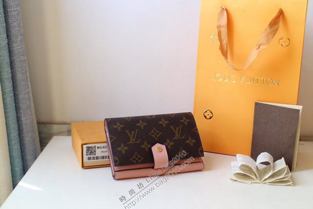 lv錢包 Pallas錢夾 M60140紫紅 lv小牛皮翻蓋女錢包  lvqb1048